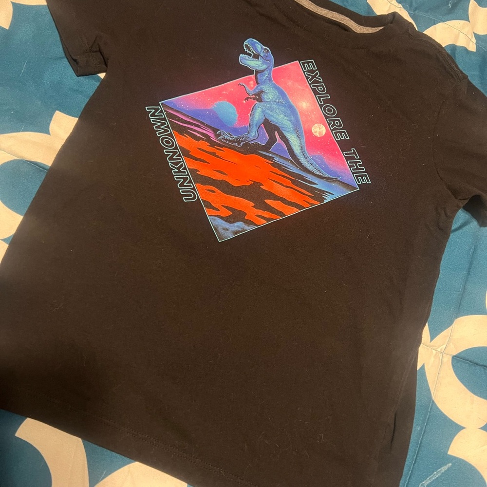 Black Dinosaur Graphic T-Shirt